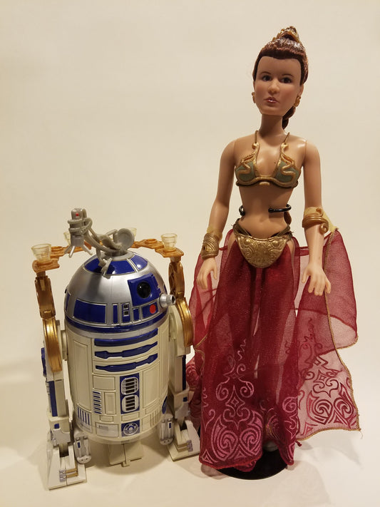 Princess Leia (Slave Leia) + R2-D2 Drink Tray  - 12-inch Collectors Series Action Figure